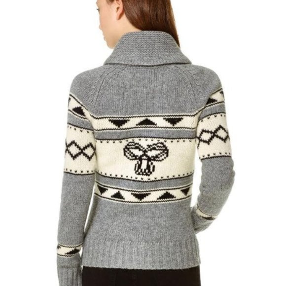 Aritzia TNA Sea To Sky 100% Lambswool Full Zip Sweater Cardigan - Size X Small - Picture 5 of 12